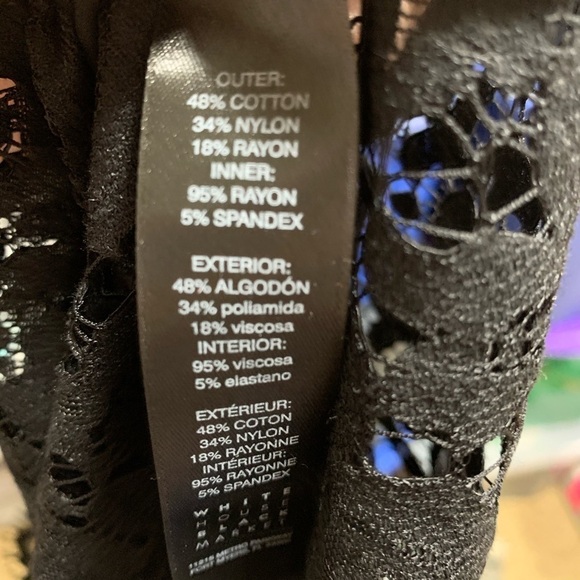 NWOT WHBM Long Sleeve All-Over Lace Top - Picture 8 of 8